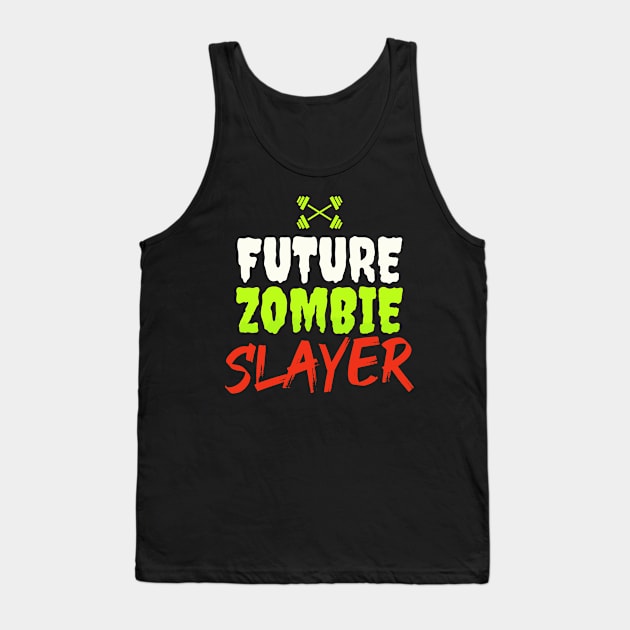 Halloween Weight Lifter Shirt | Future Zombie Slayer Tank Top by Gawkclothing